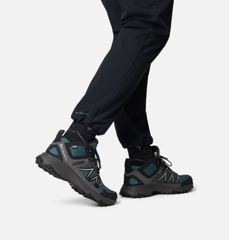 Men's Peakfreak Rush Mid OutDry Shoe, Color: Everblue, Citron Haze, image 10