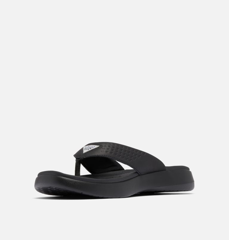 Men's Boatside Fish Flip Flop, Color: Black, Black, image 6