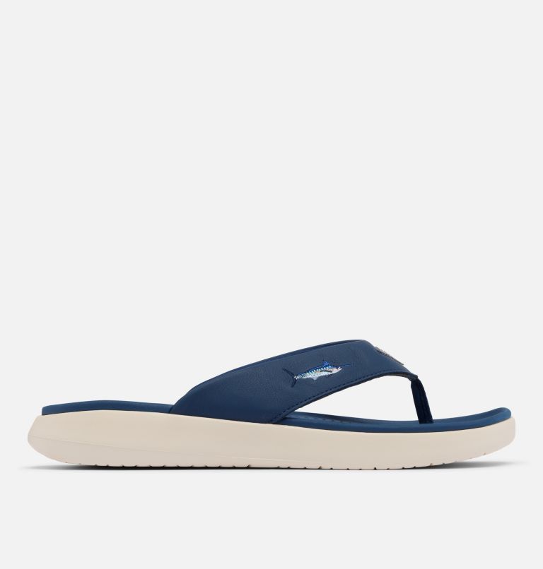 Men's Boatside Fish Flip Flop, Color: Carbon, Chalk, image 1