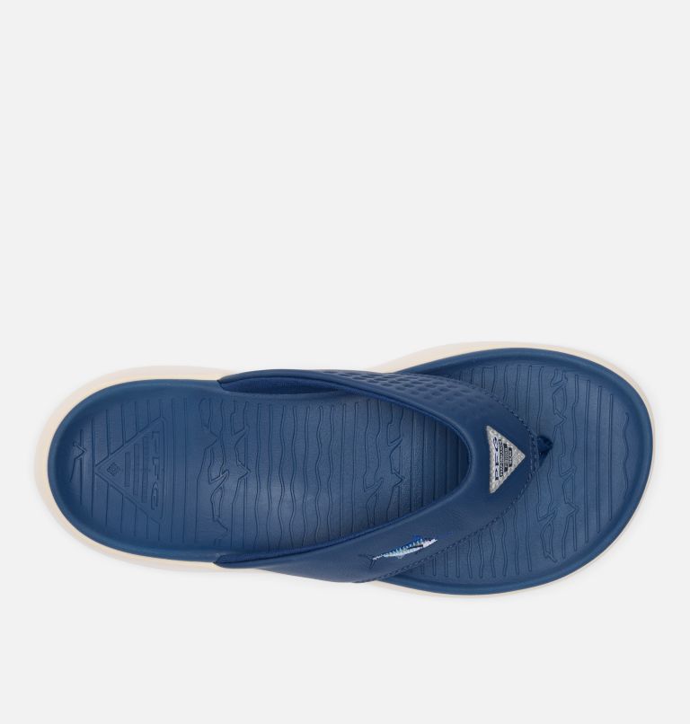 Men's Boatside Fish Flip Flop, Color: Carbon, Chalk, image 3