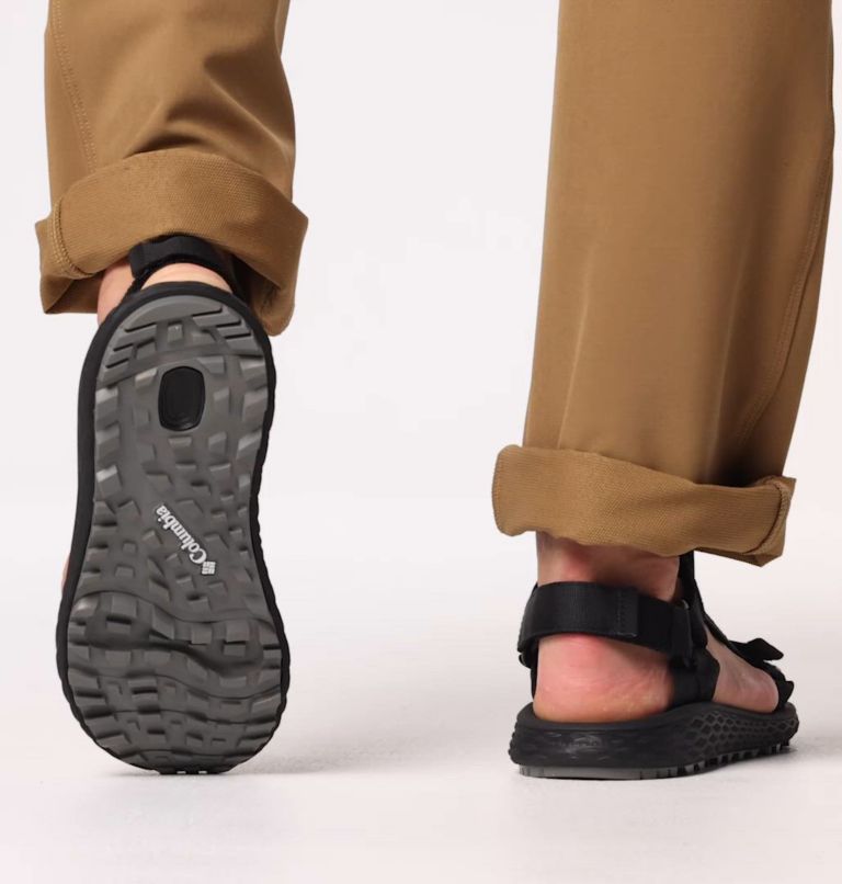 Men's Konos Globetrot Sandal, Color: Black, White