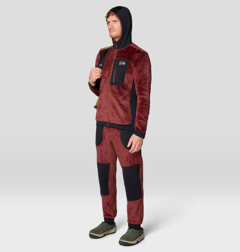 Men's Polartec® High Loft Hooded Jacket, Color: Bourbon Brown, Black, image 2