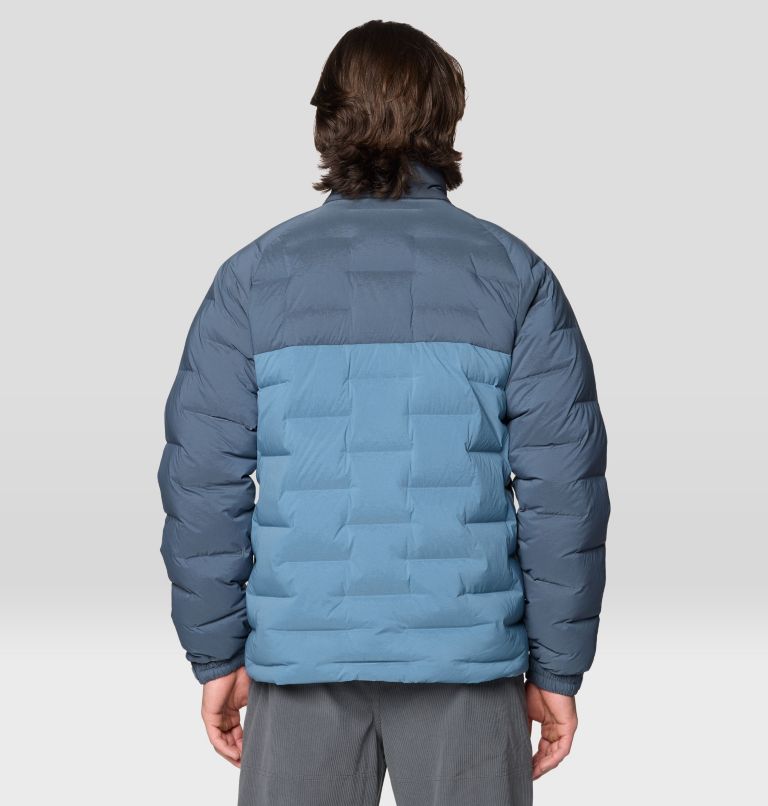 Men's Stretchdown Big Baffle Jacket, Color: Adriatic Blue, Moon Blue, image 2