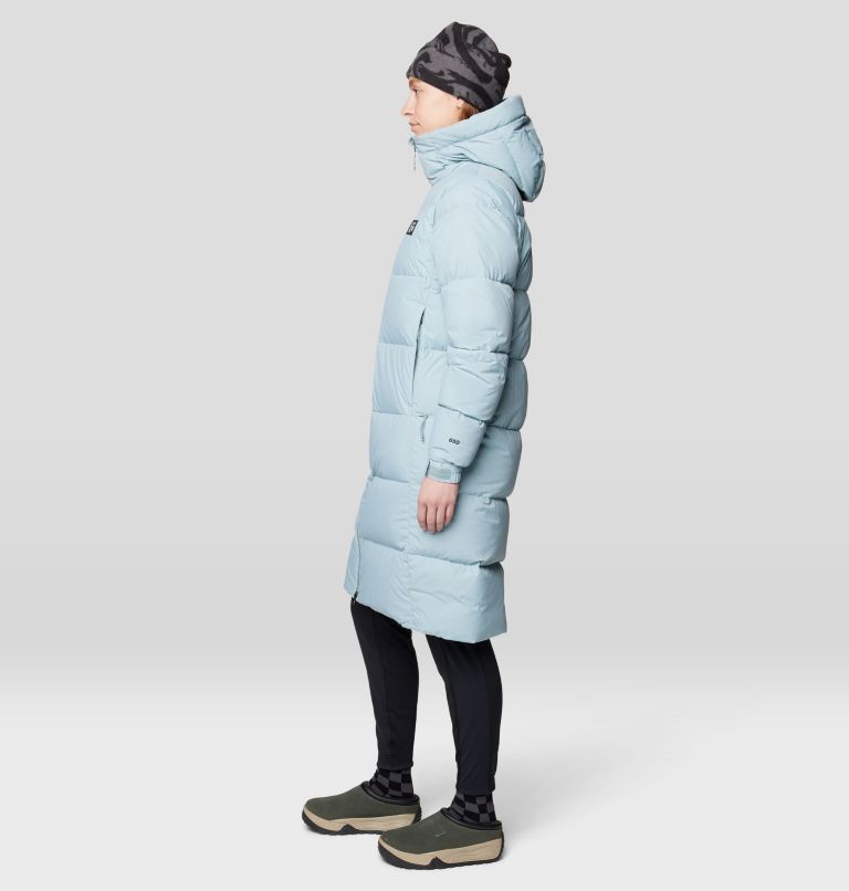 Women's Nevadan Down Long Parka, Color: Ice Shadow, image 4