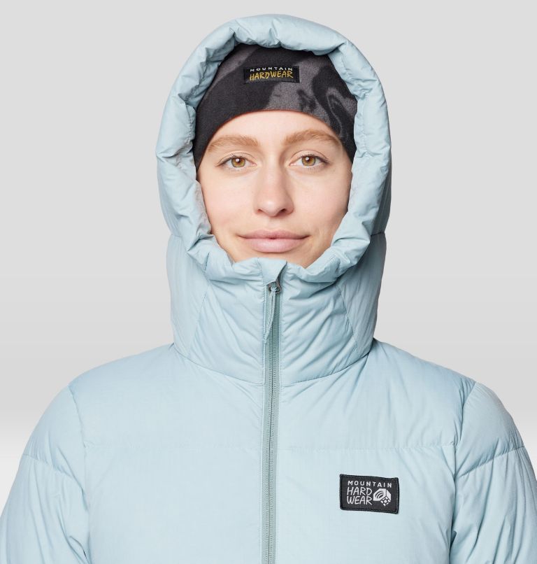 Women's Nevadan Down Long Parka, Color: Ice Shadow, image 7