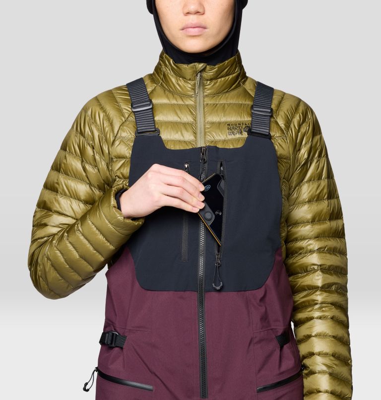 Women's Mythogen GORE-TEX PRO Bib, Color: Blackberry, Black, image 5