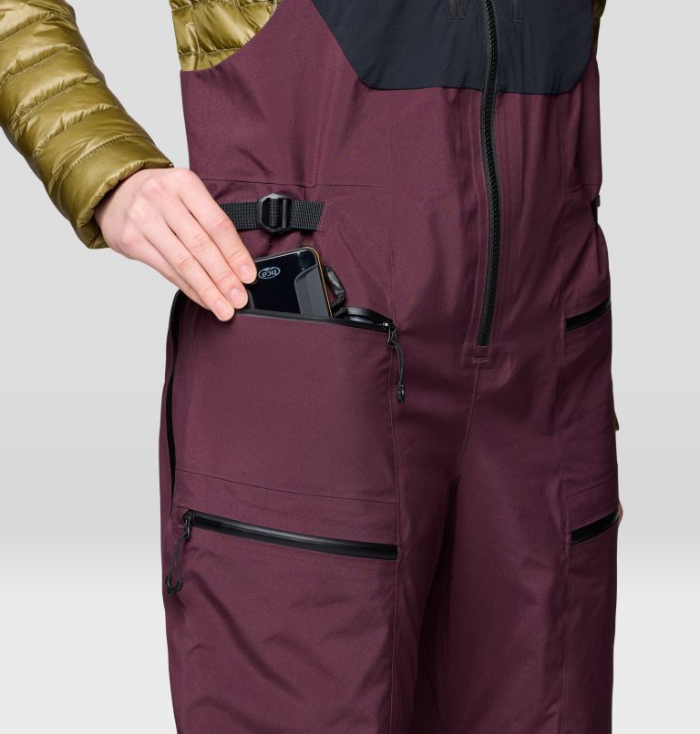 Women's Mythogen GORE-TEX PRO Bib, Color: Blackberry, Black, image 8