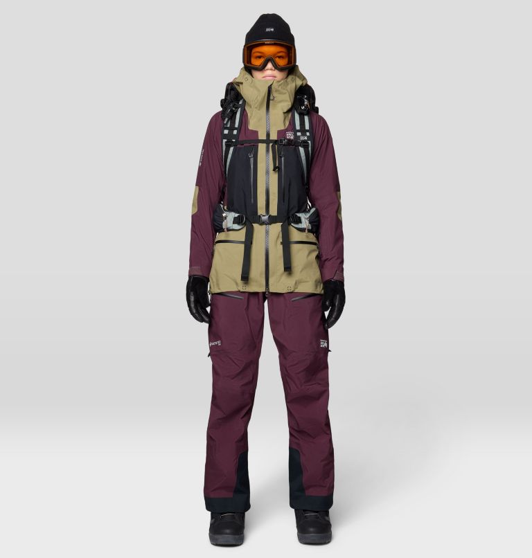 Women's Mythogen GORE-TEX PRO Bib, Color: Blackberry, Black, image 2