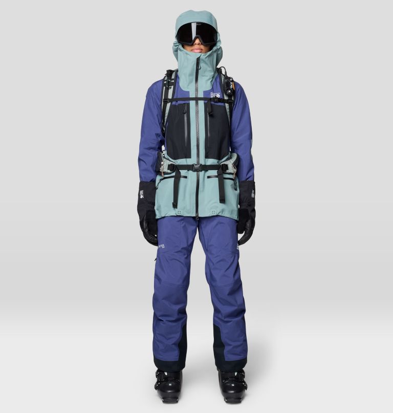 Women's Mythogen GORE-TEX PRO Bib, Color: Lapis Dusk, Black, image 2