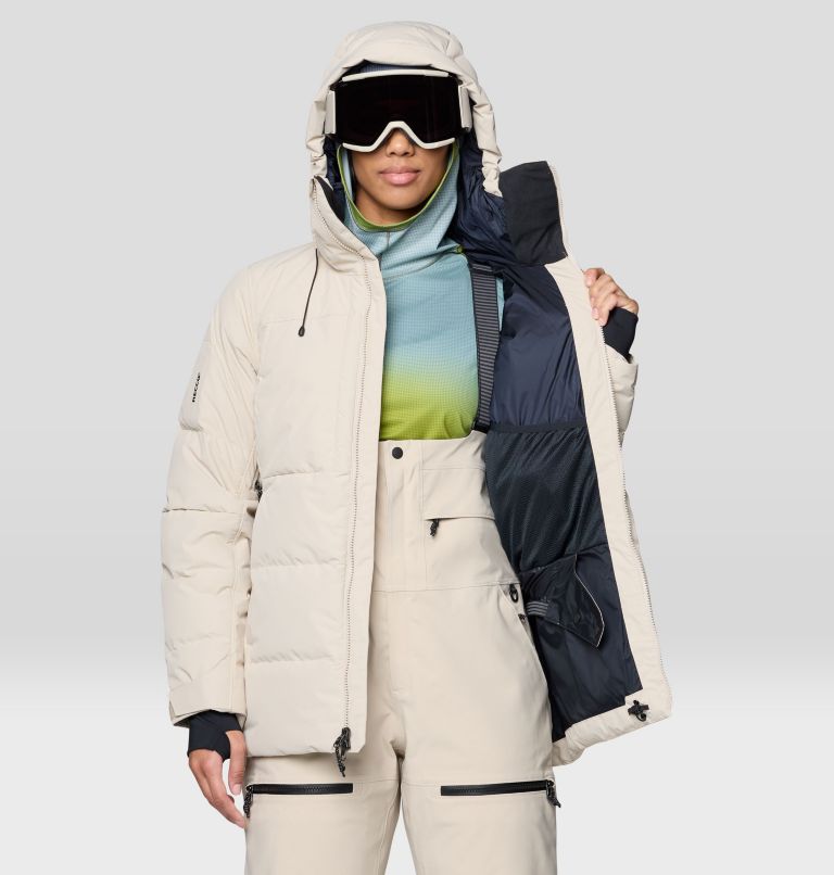 Women's Powder Maven Down Jacket, Color: Fossil, image 6