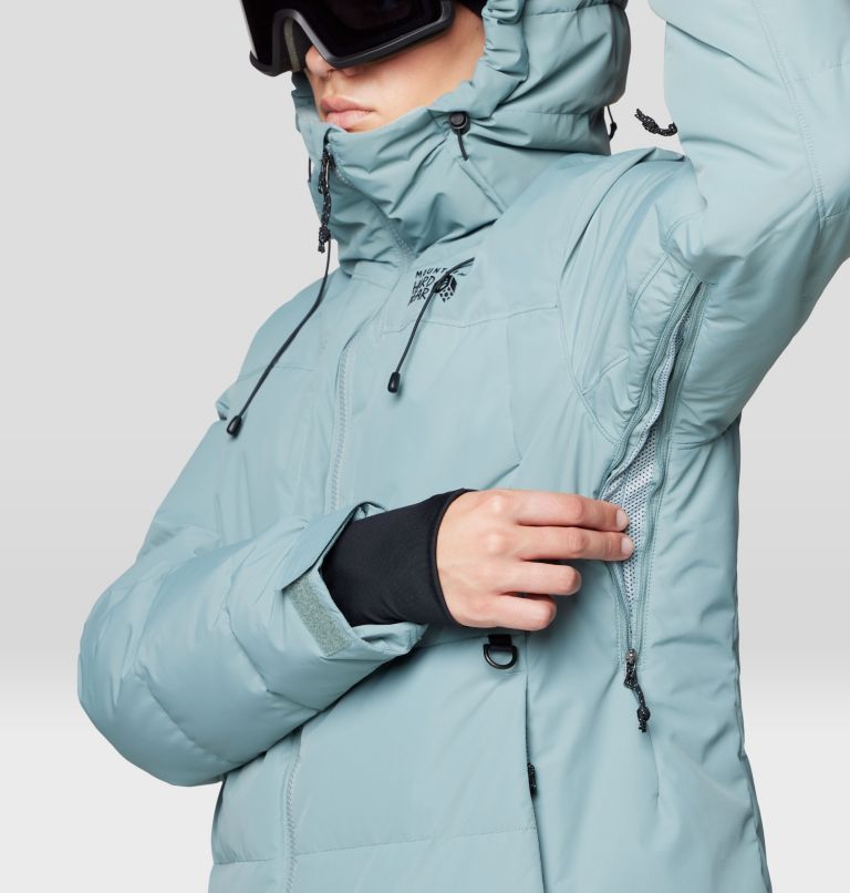 Women's Powder Maven Down Jacket, Color: Blue Sage, image 9