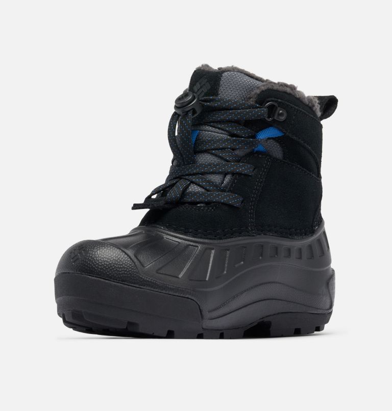 Big Kids' Powderbug Alpine Waterproof Boot, Color: Dark Grey, Mountain Blue, image 7