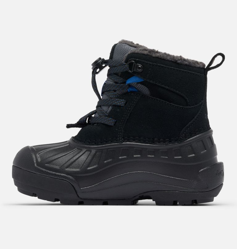Big Kids' Powderbug Alpine Waterproof Boot, Color: Dark Grey, Mountain Blue, image 6