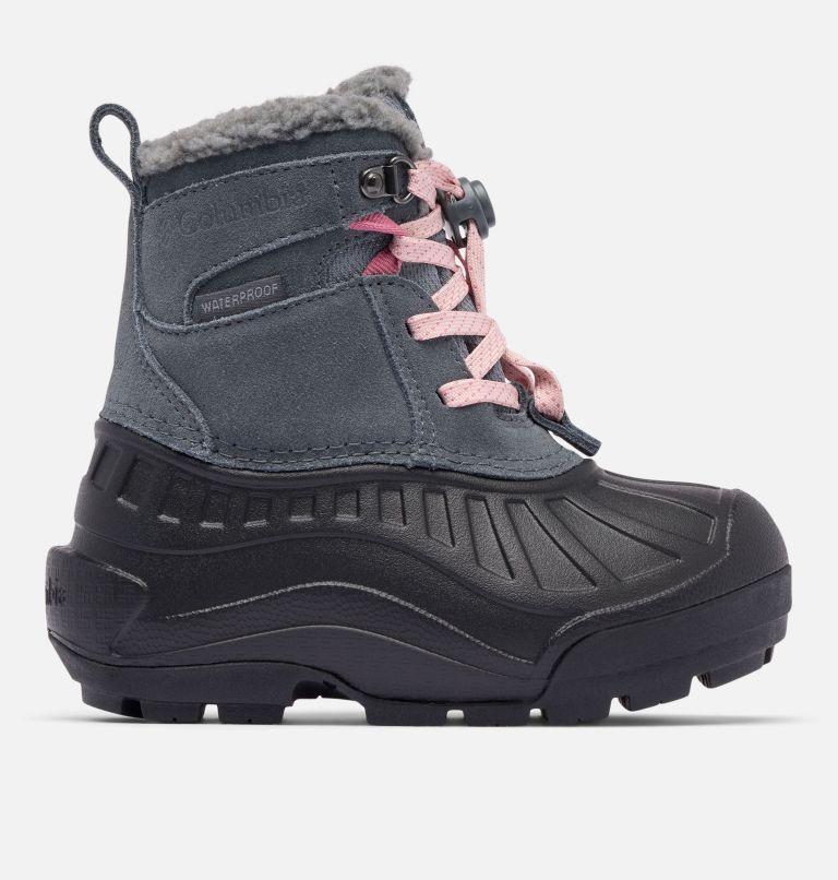 Little Kids' Powderbug Alpine Waterproof Boot, Color: Graphite, Pink Haze, image 1