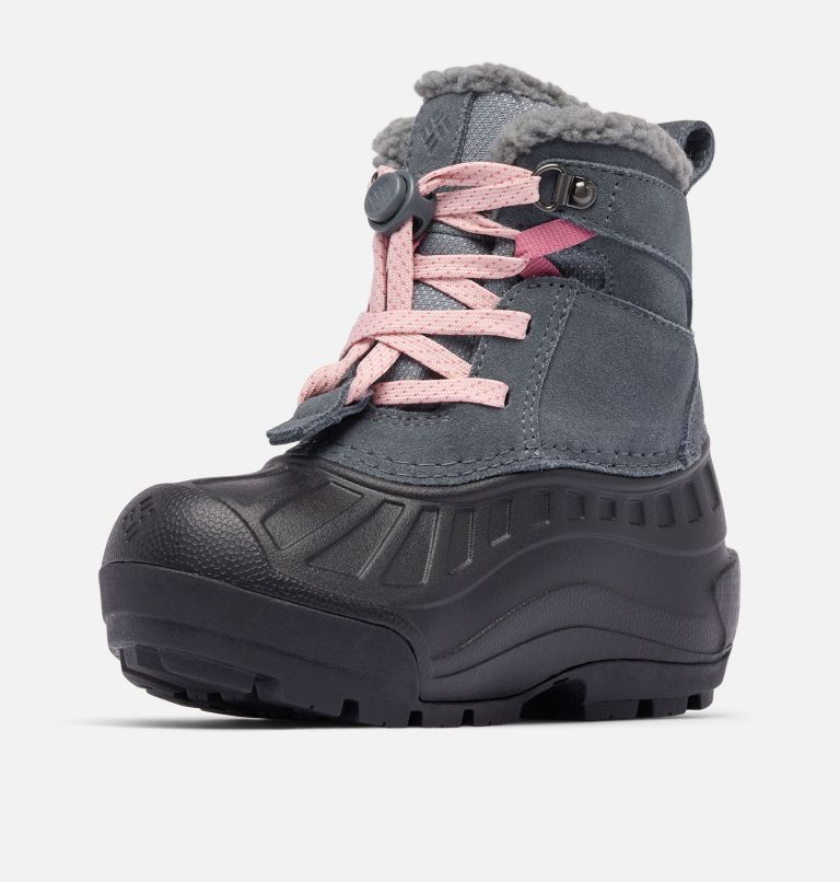 Little Kids' Powderbug Alpine Waterproof Boot, Color: Graphite, Pink Haze, image 7