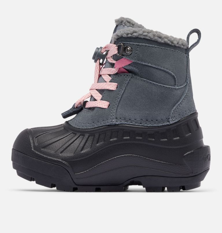 Little Kids' Powderbug Alpine Waterproof Boot, Color: Graphite, Pink Haze, image 6