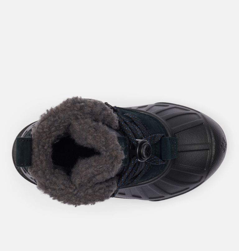 Children's Powderbug Alpine Waterproof Winter Boot, Color: Dark Grey, Mountain Blue, image 4