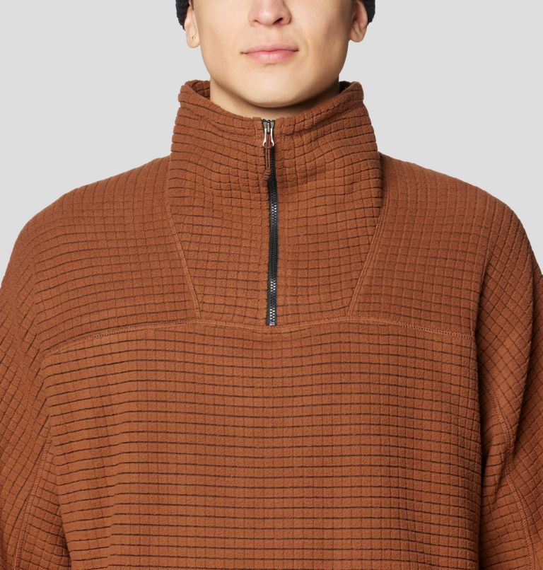 Men's Summit Grid Big Grid Half Zip, Color: Cocoa Brown, image 5