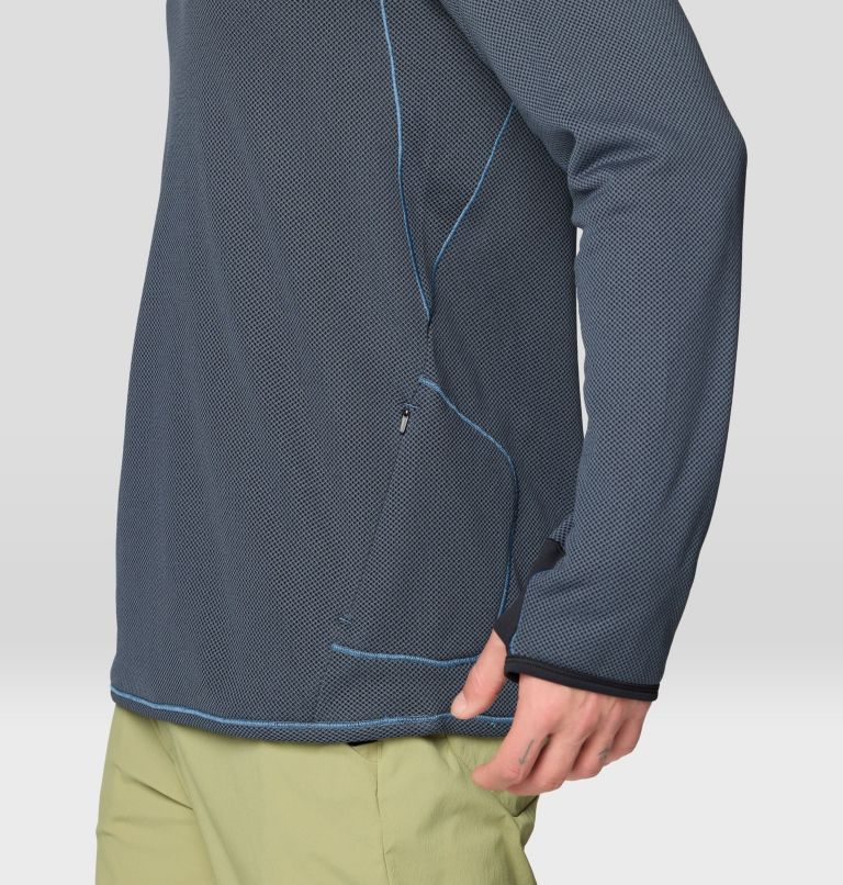 Men's Airmesh Long Sleeve Hoody, Color: Moon Blue, image 6