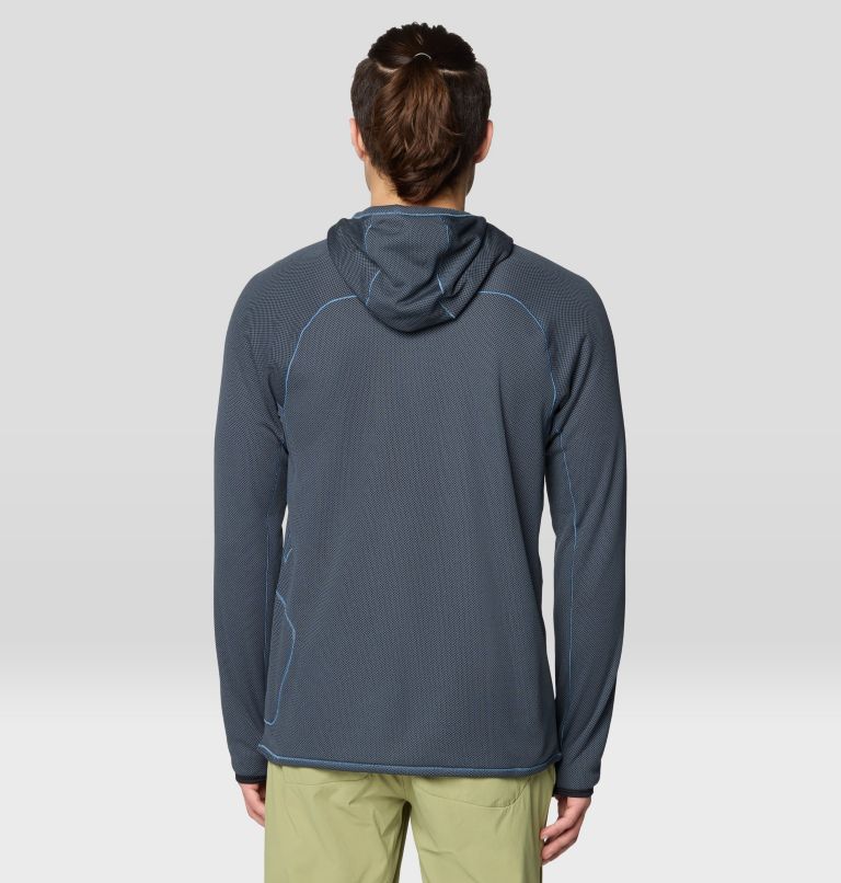 Men's Airmesh Long Sleeve Hoody, Color: Moon Blue, image 3