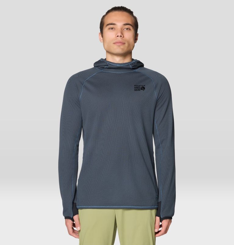 Men's Airmesh Long Sleeve Hoody, Color: Moon Blue, image 1