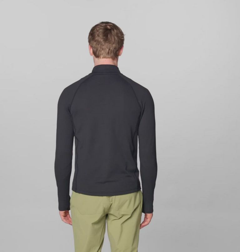 Men's Crater Lake Heavyweight Half Zip, Color: Black