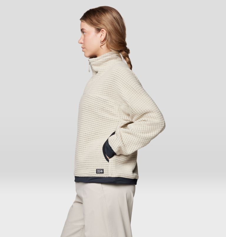 Women's Summit Grid Big Grid Half Zip, Color: Fossil, image 5