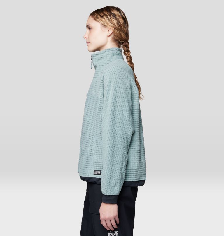 Women's Summit Grid Big Grid Half Zip, Color: Blue Sage, image 4