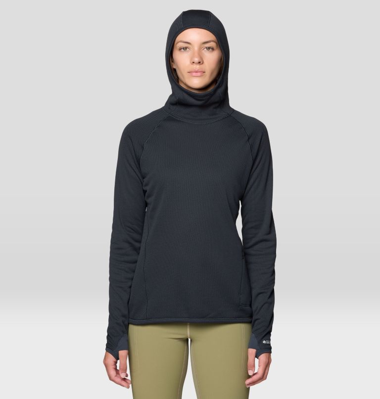 Women's Airmesh Long Sleeve Hoody, Color: Dark Storm, image 1