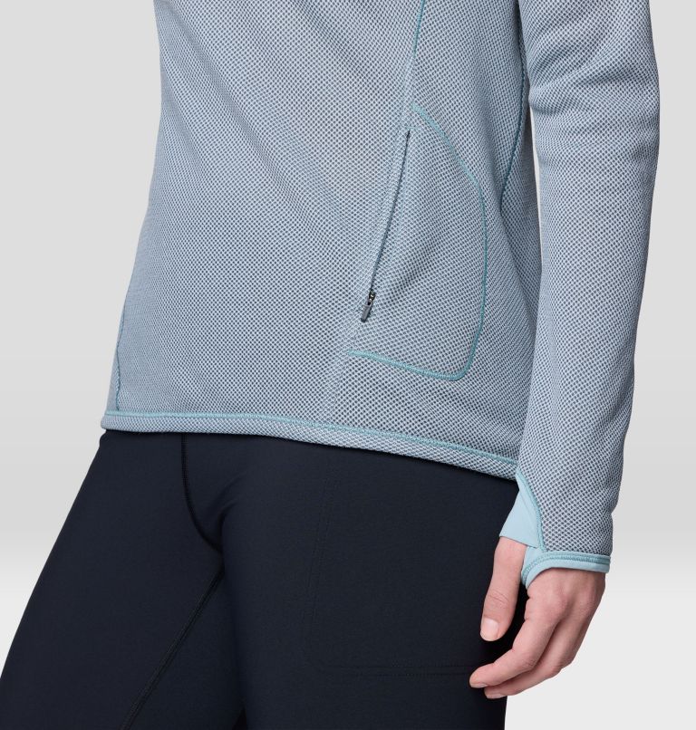Women's Airmesh Long Sleeve Hoody, Color: Ice Shadow, image 8