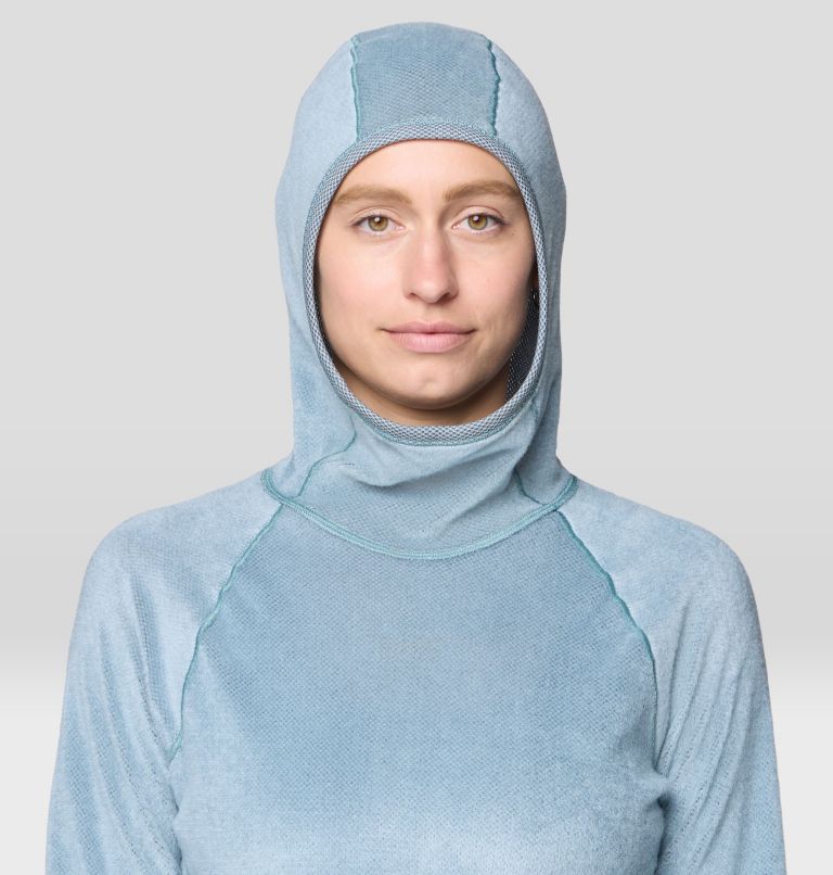 Women's Airmesh Long Sleeve Hoody, Color: Ice Shadow, image 10
