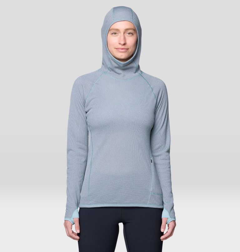 Women's Airmesh Long Sleeve Hoody, Color: Ice Shadow, image 1