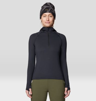 Women's Crater Lake Heavyweight Half Zip Hoody, Color: Black, image 13