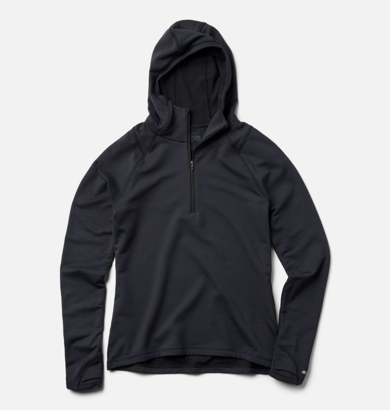 Women's Crater Lake Heavyweight Half Zip Hoody, Color: Black, image 3