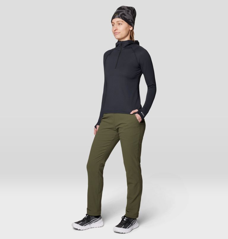 Women's Crater Lake Heavyweight Half Zip Hoody, Color: Black, image 2