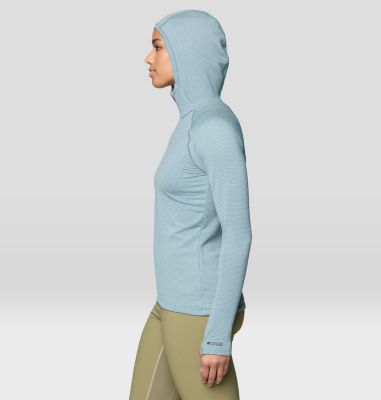 Women's Crater Lake Heavyweight Half Zip Hoody, Color: Blue Sage, Ice Shadow, image 4