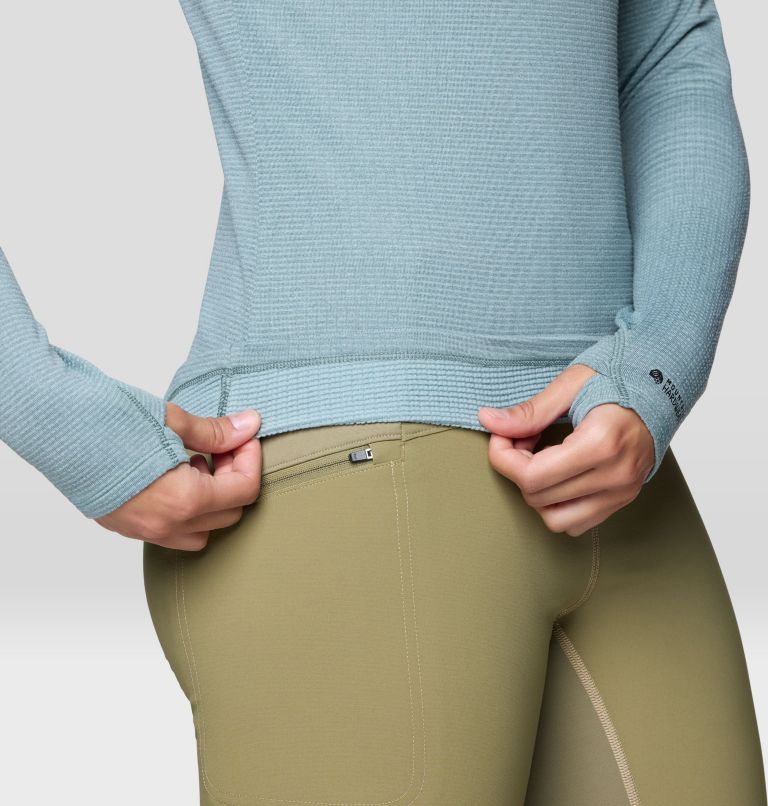 Women's Crater Lake Heavyweight Half Zip Hoody, Color: Blue Sage, Ice Shadow, image 7