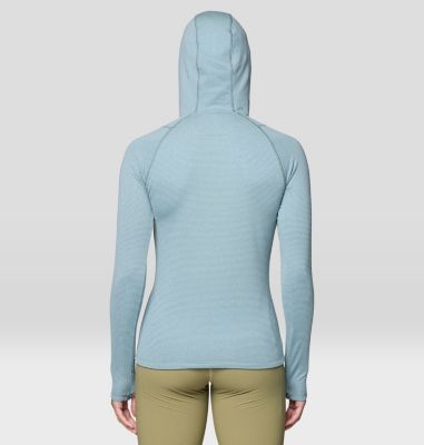 Women's Crater Lake Heavyweight Half Zip Hoody, Color: Blue Sage, Ice Shadow, image 3