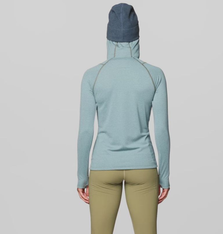 Women's Crater Lake Heavyweight Half Zip Hoody, Color: Blue Sage, Ice Shadow
