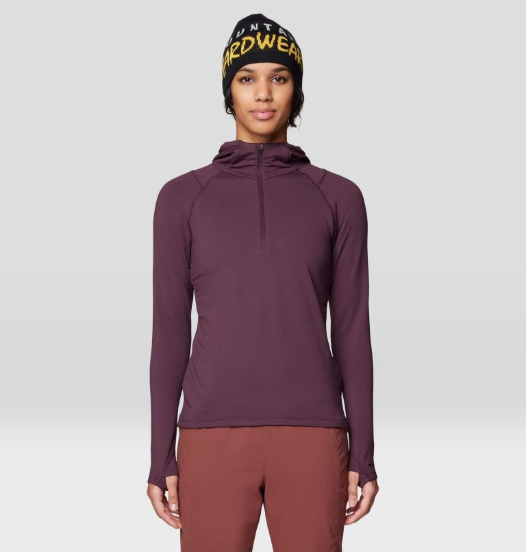 Women's Crater Lake Heavyweight Half Zip Hoody, Color: Blackberry, image 6