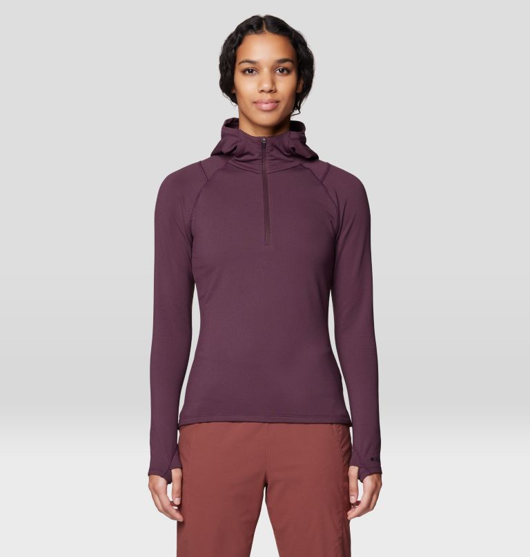 Women's Crater Lake Heavyweight Half Zip Hoody, Color: Blackberry, image 1