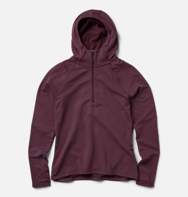 Women's Crater Lake Heavyweight Half Zip Hoody, Color: Blackberry, image 6