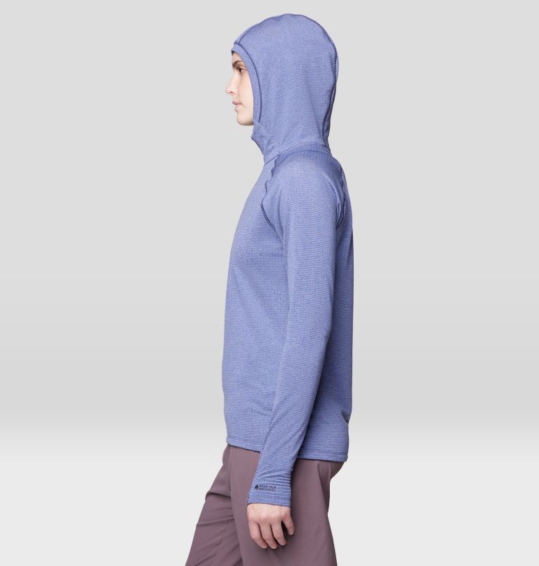 Women's Crater Lake Heavyweight Half Zip Hoody, Color: Lapis Dusk, Avid, image 4