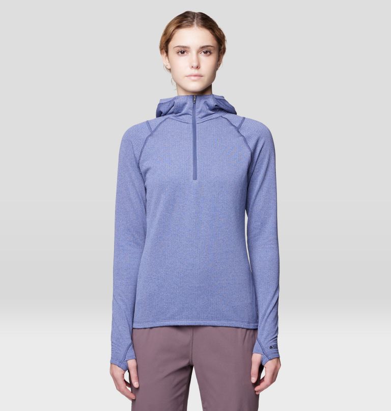 Women's Crater Lake Heavyweight Half Zip Hoody, Color: Lapis Dusk, Avid, image 5