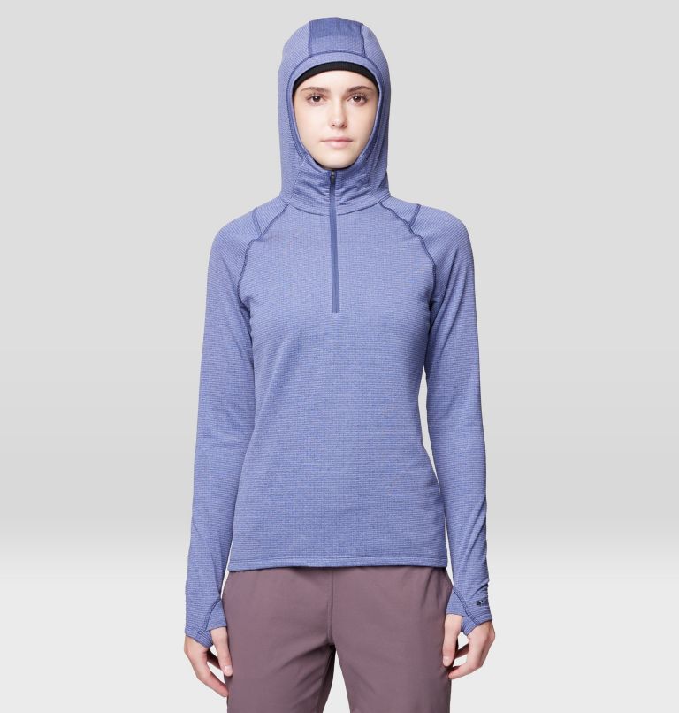 Women's Crater Lake Heavyweight Half Zip Hoody, Color: Lapis Dusk, Avid, image 1