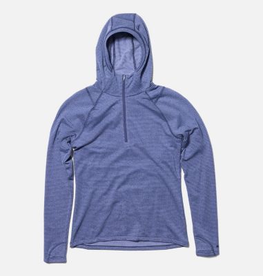 Women's Crater Lake Heavyweight Half Zip Hoody, Color: Lapis Dusk, Avid, image 10
