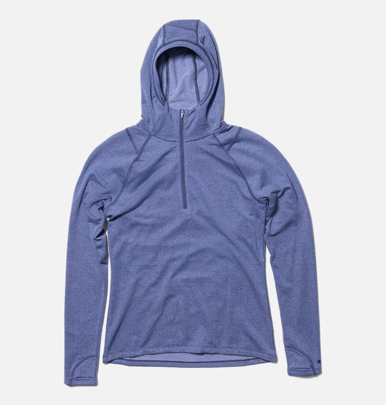 Women's Crater Lake Heavyweight Half Zip Hoody, Color: Lapis Dusk, Avid, image 2