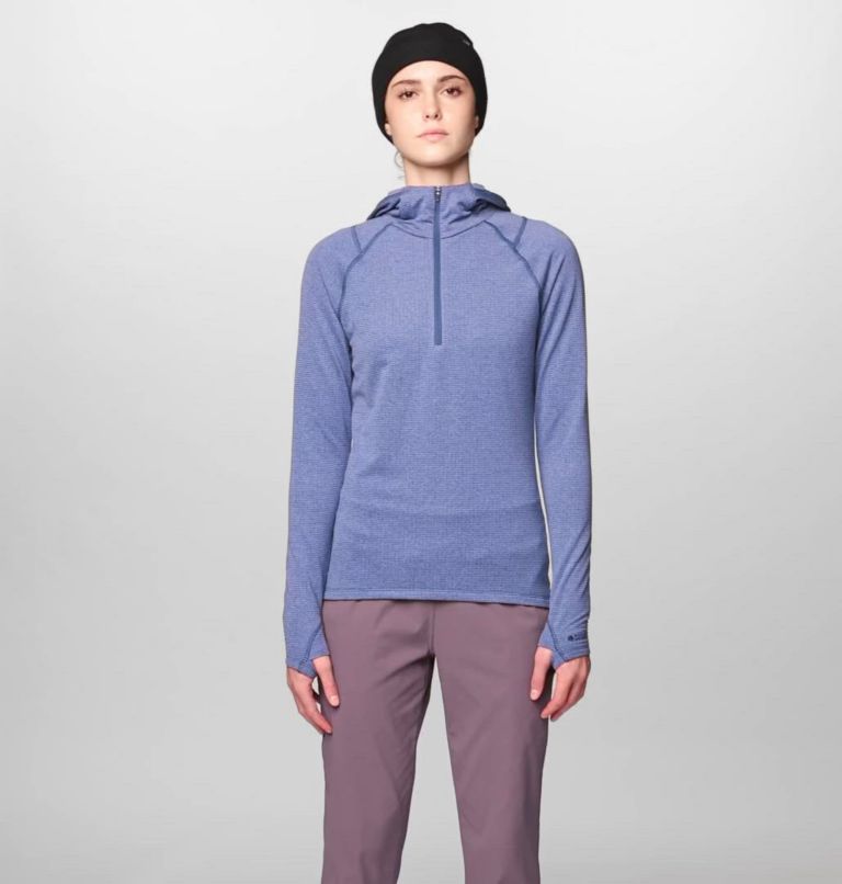 Women's Crater Lake Heavyweight Half Zip Hoody, Color: Lapis Dusk, Avid