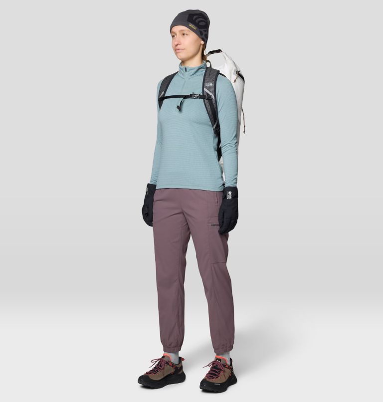 Women's Crater Lake Heavyweight Half Zip, Color: Blue Sage, Ice Shadow, image 2