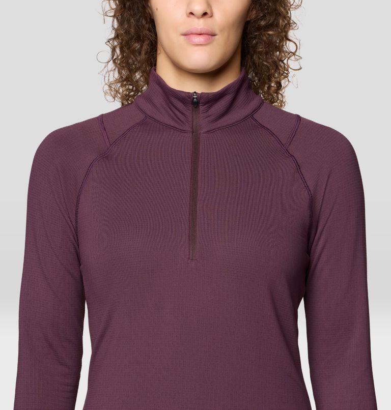 Women's Crater Lake Heavyweight Half Zip, Color: Blackberry, image 6